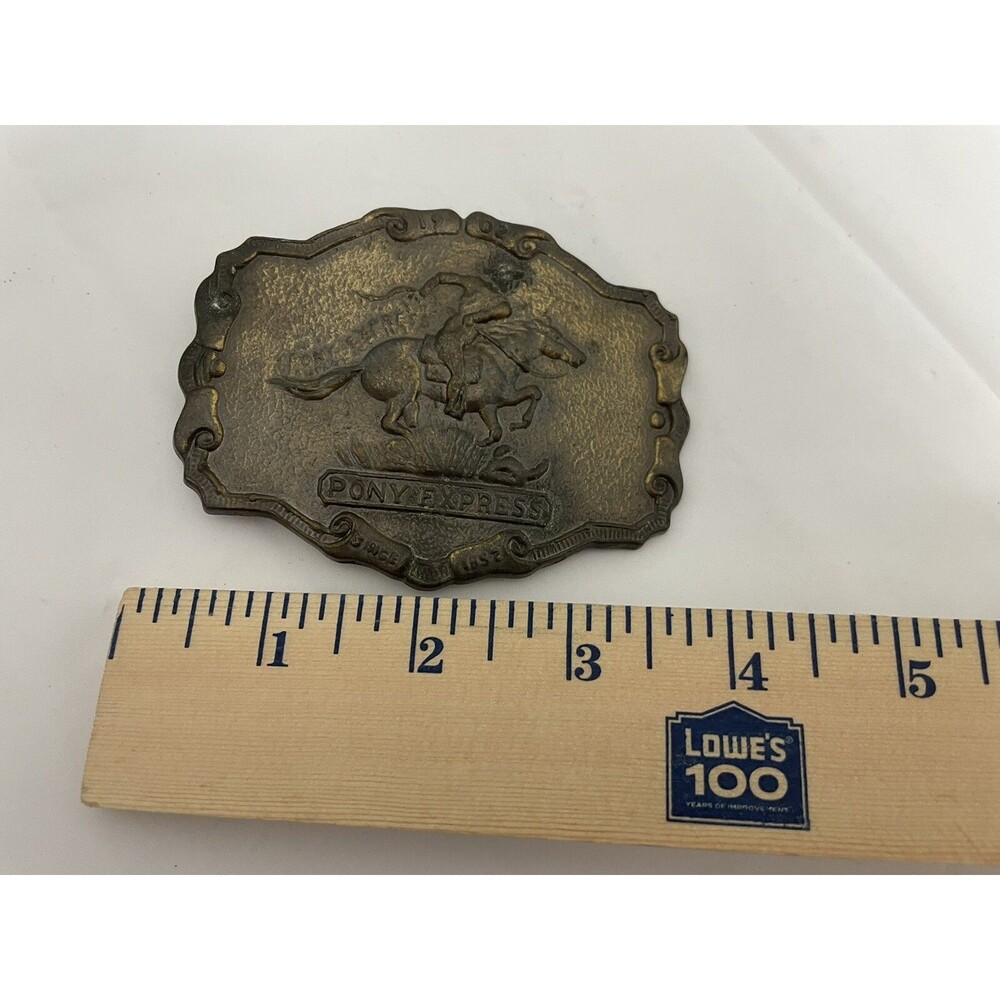 Vintage 1902 Pony Express Since 1852 Belt Buckle - Picture 5 of 5